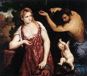 BORDONE, Paris Venus and Mars with Cupid oil